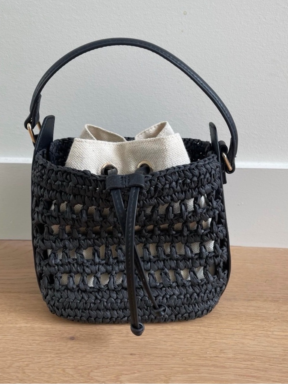 H&M STRAW MICRO CROSSBODY BAG